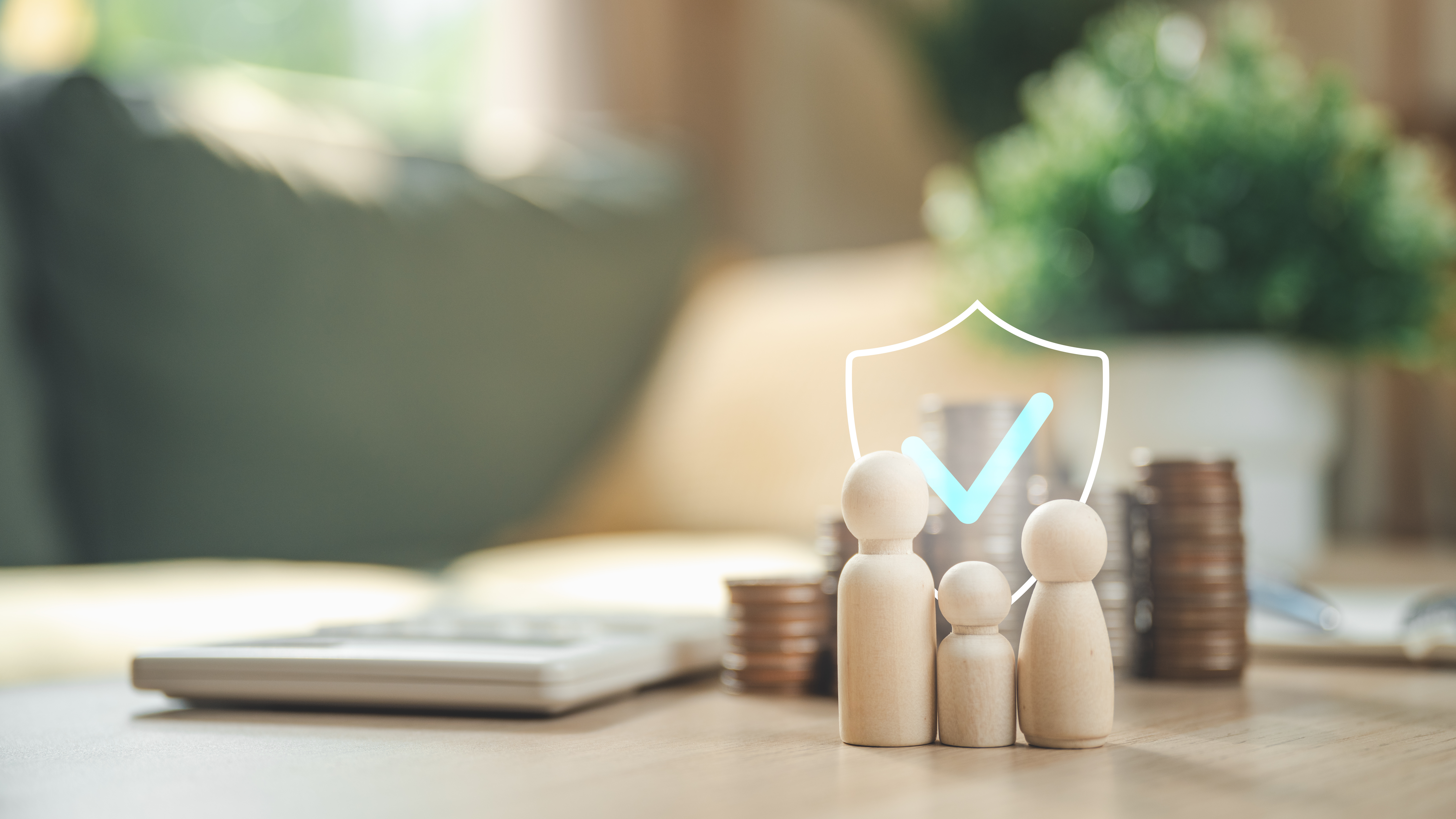 Life insurance and family protection concept showing financial security, beneficiaries, and long-term coverage. Represents stability, future planning, income protection, and peace of mind.
