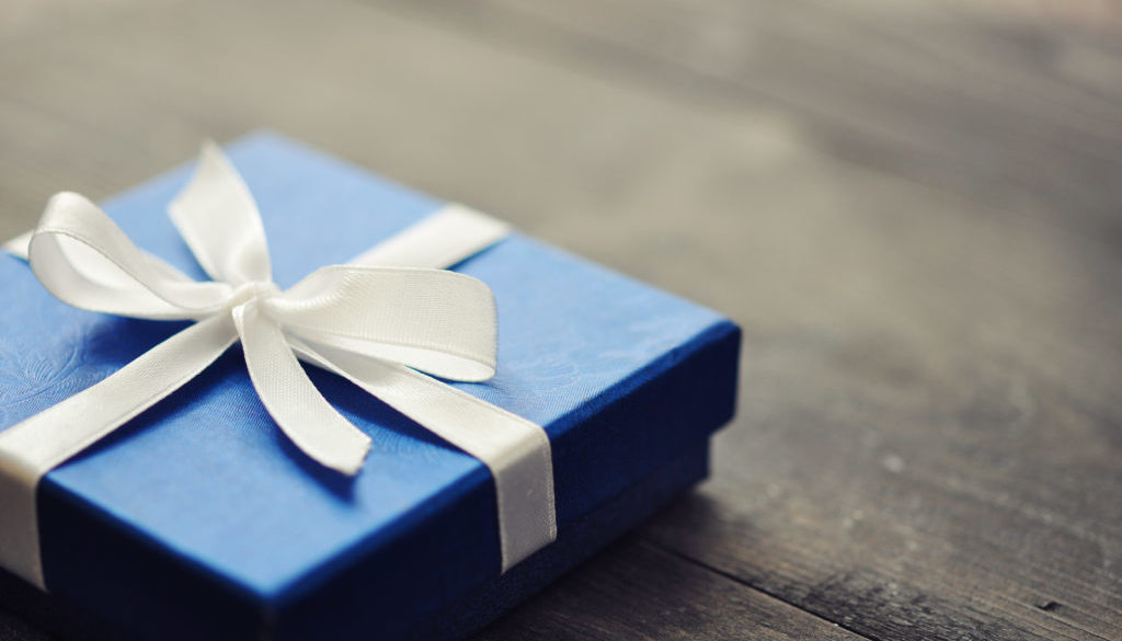 Blue elegant gift box
