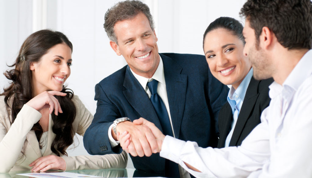 Business handshake to seal a deal